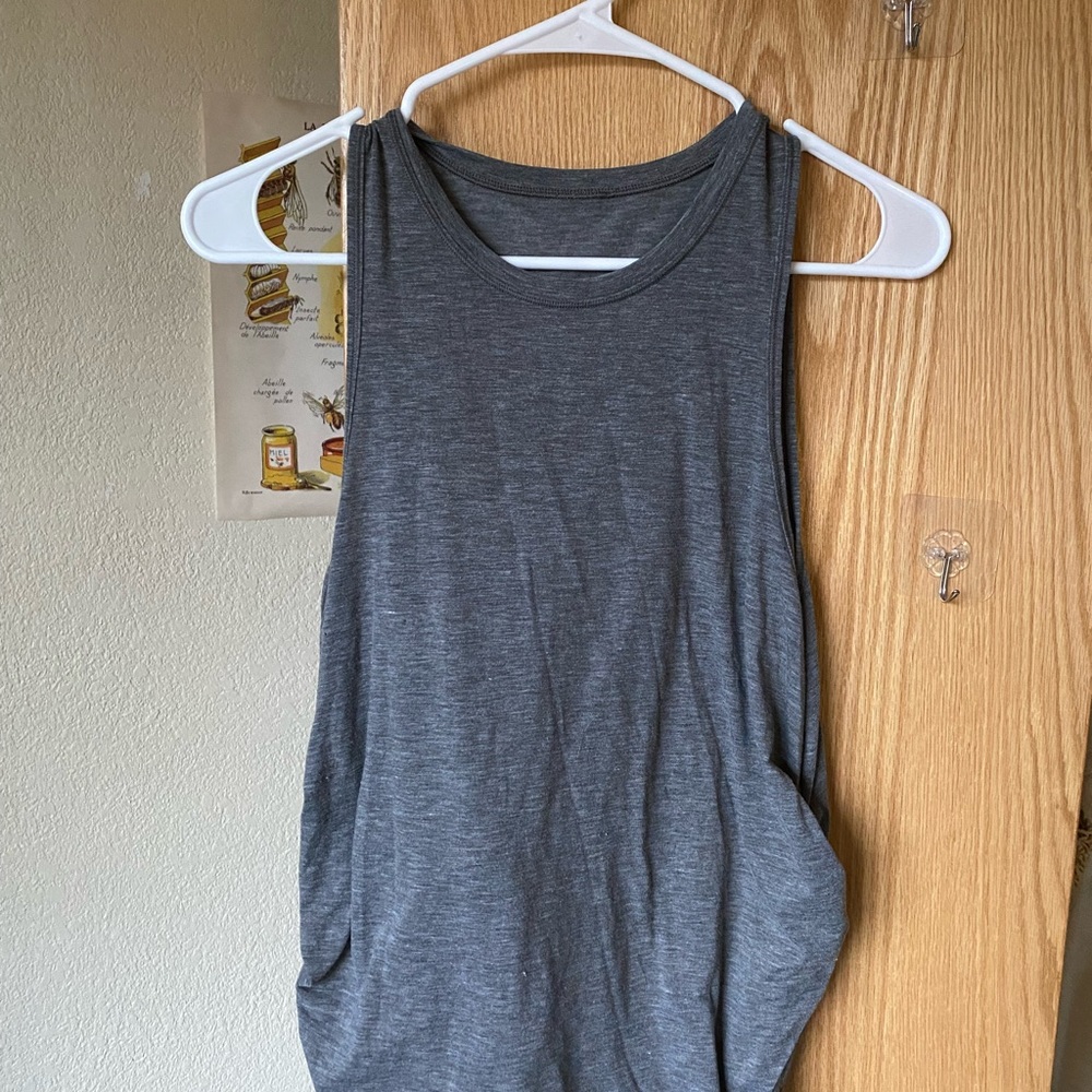 lululemon dark grey workout tank top